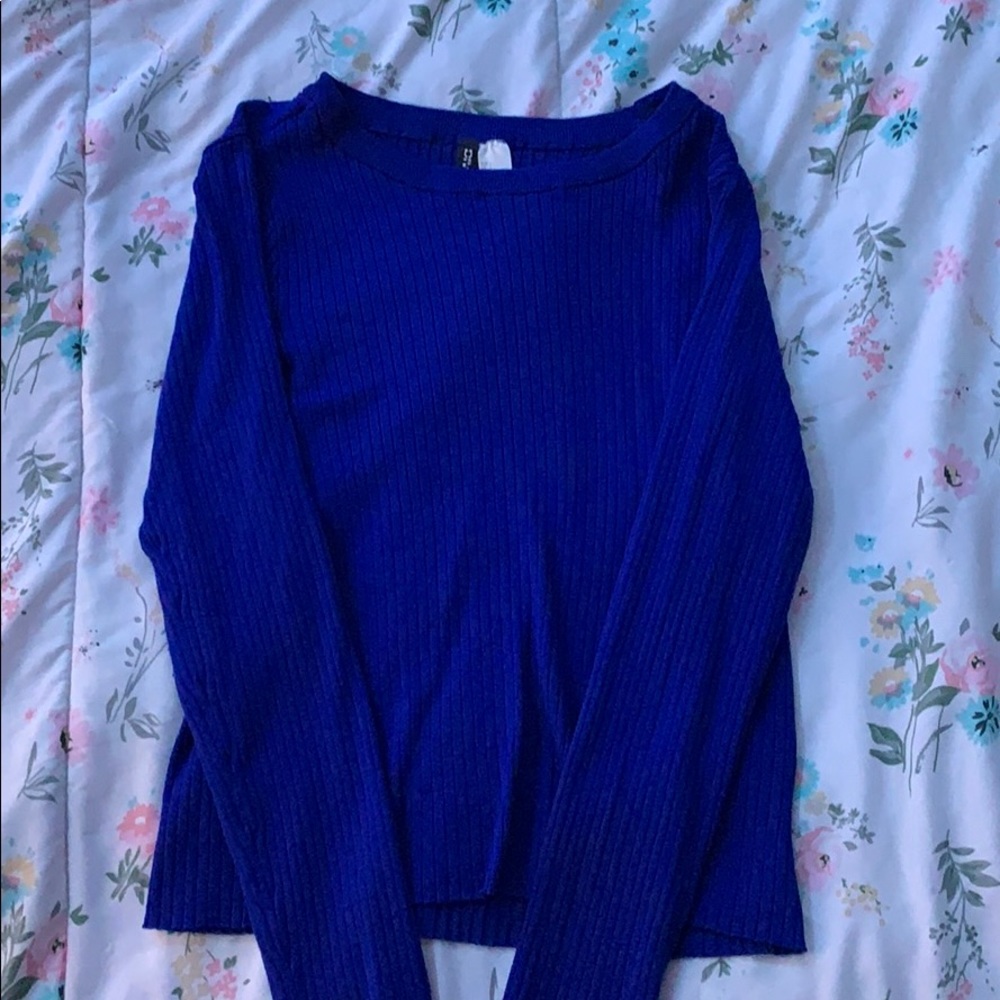 Ribbed long sleeve top
